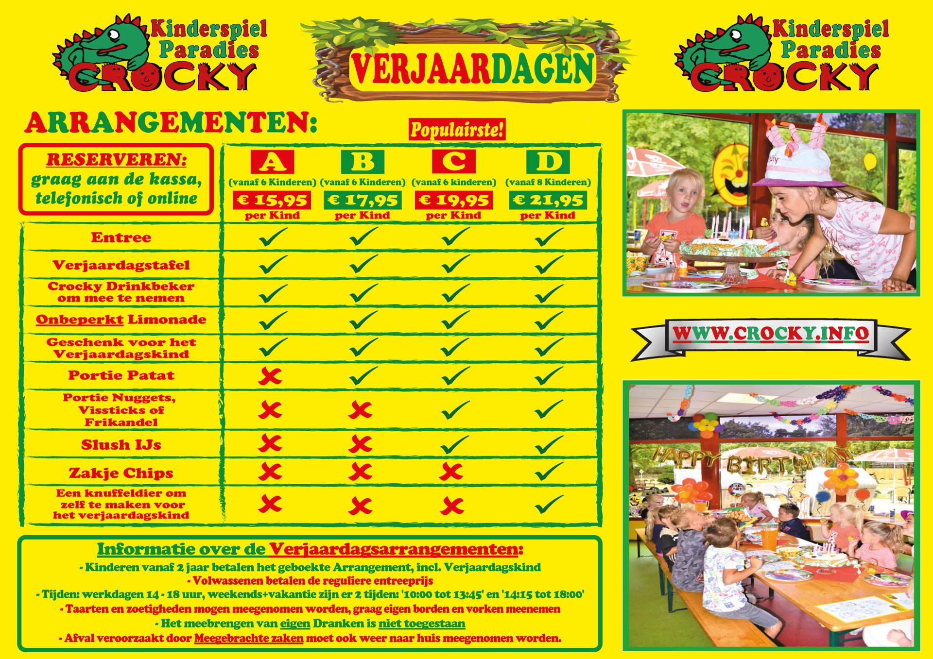 Meer info en Arrangementen